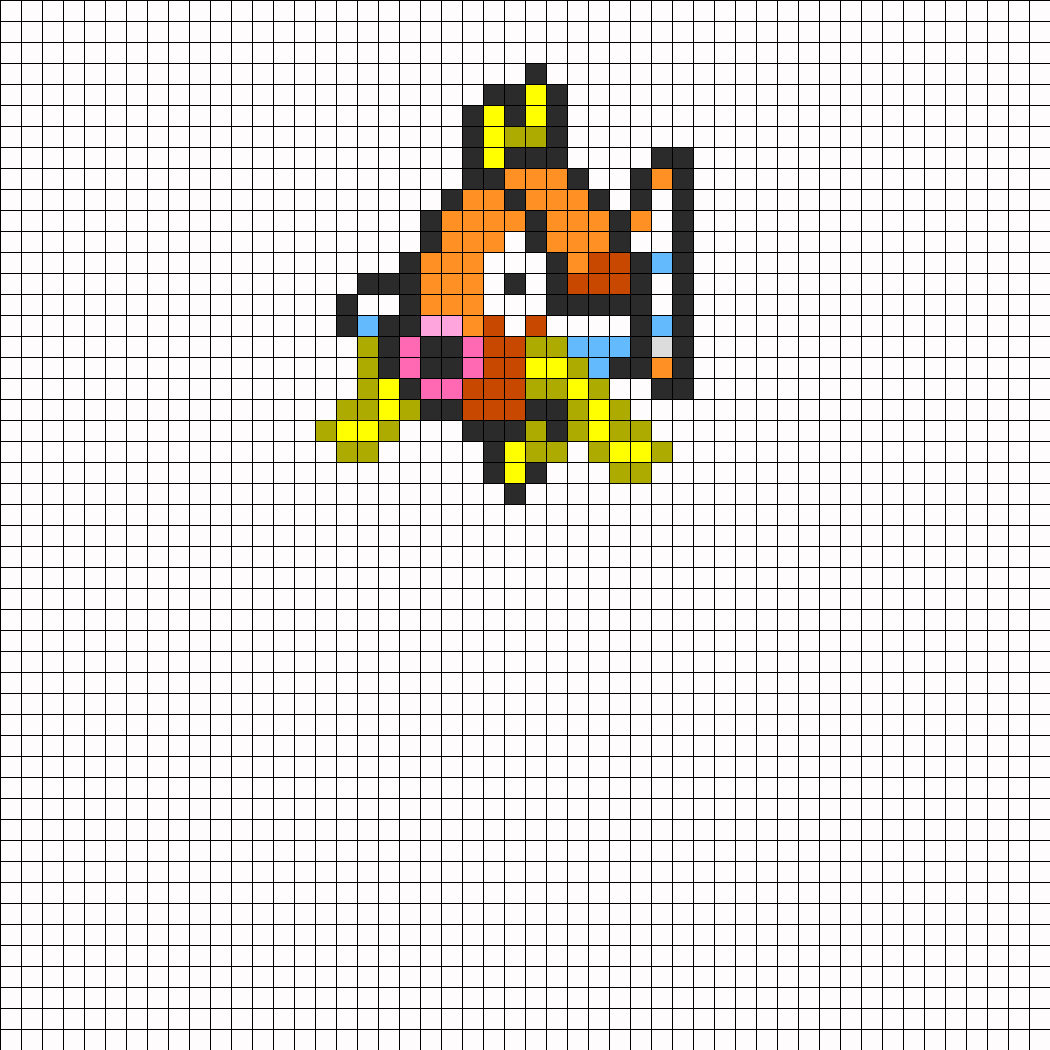Magikarp Sprite Perler Bead Pattern Bead Sprites Characters Fuse