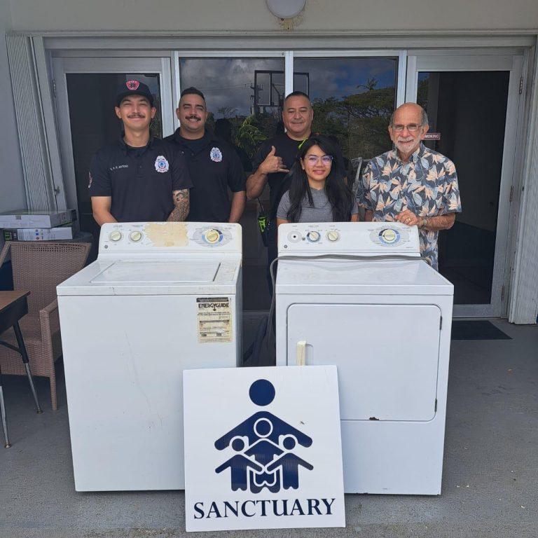 Firefighters donate washer and dryer to Sanctuary KANDIT News Group