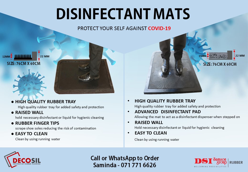 DSI Rubber Products Disinfectants Mats. Kandy Promo
