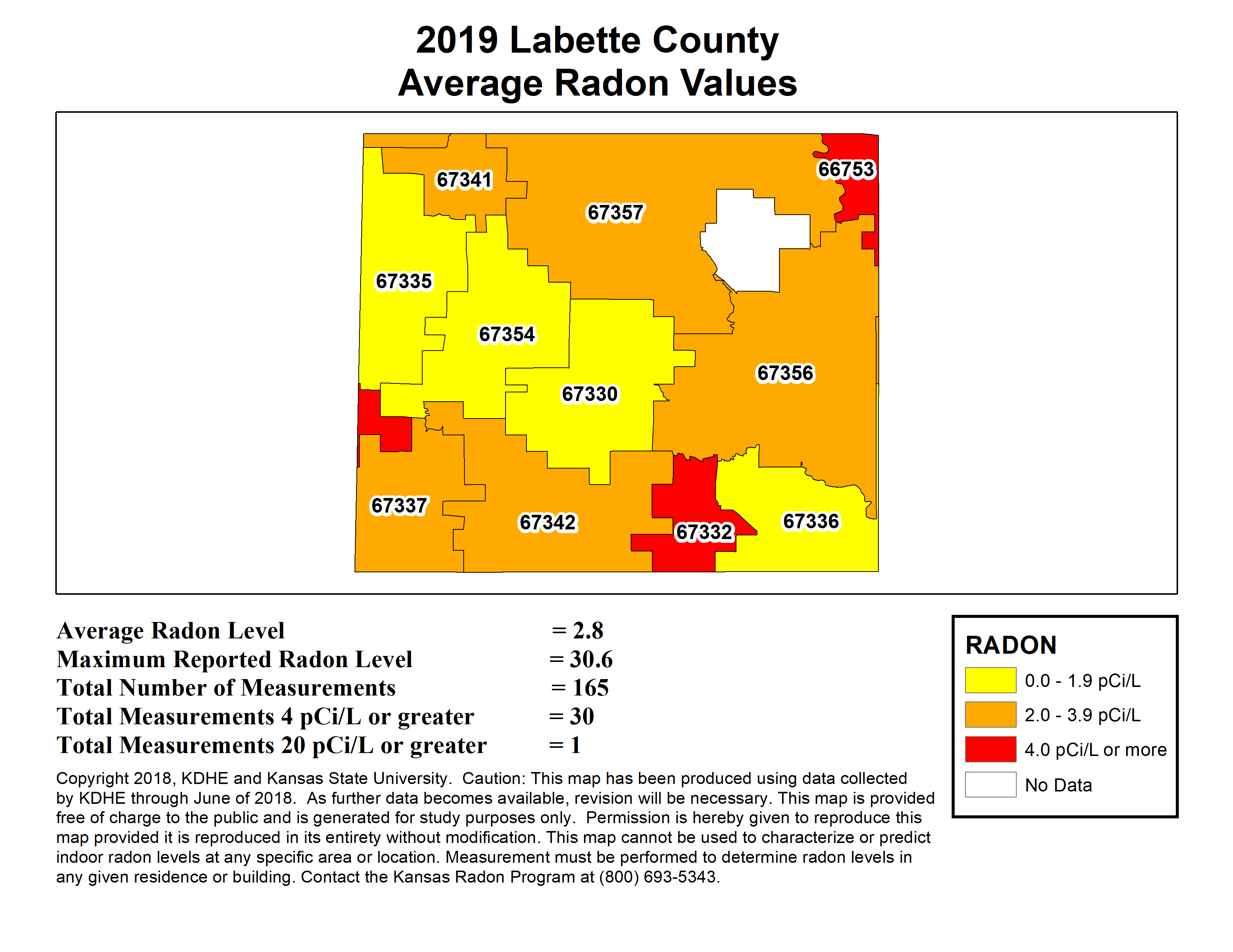 County Map Kansas Radon Program