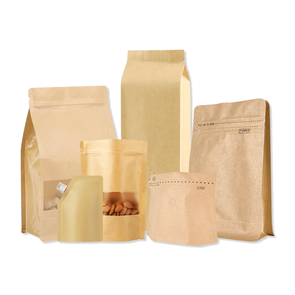 Kraft Paper Pouch Flexible Packaging Bag Kanzo Pack
