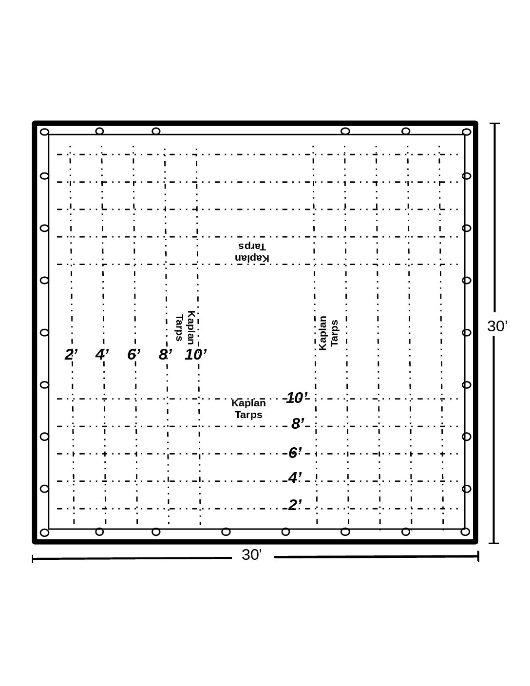 30' x 30' Full Weight Machine Tarp *** Made in America *** Kaplan Tarps