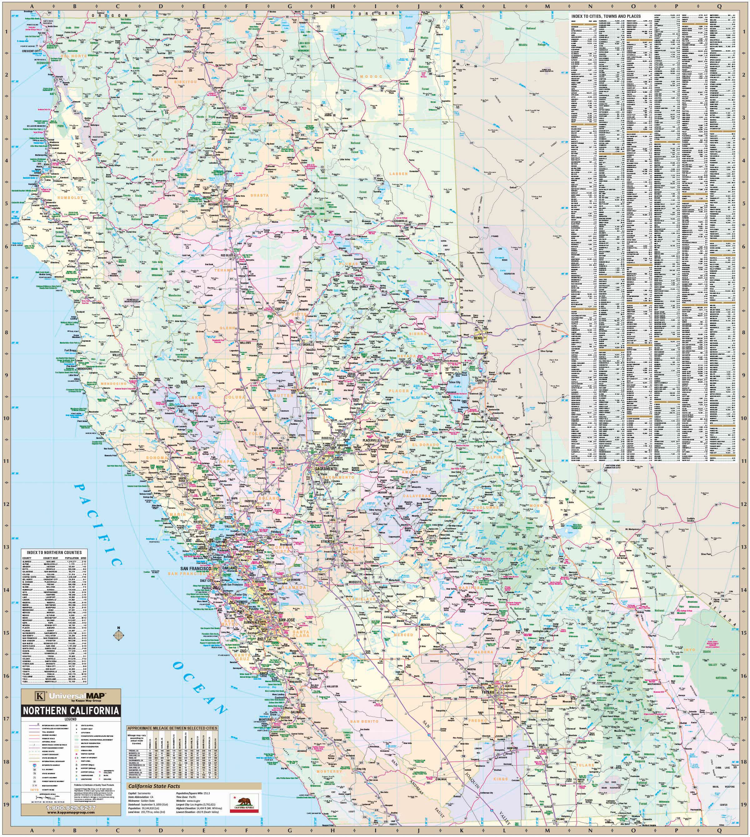 Asy To Read: California State Map Detailed California State Map