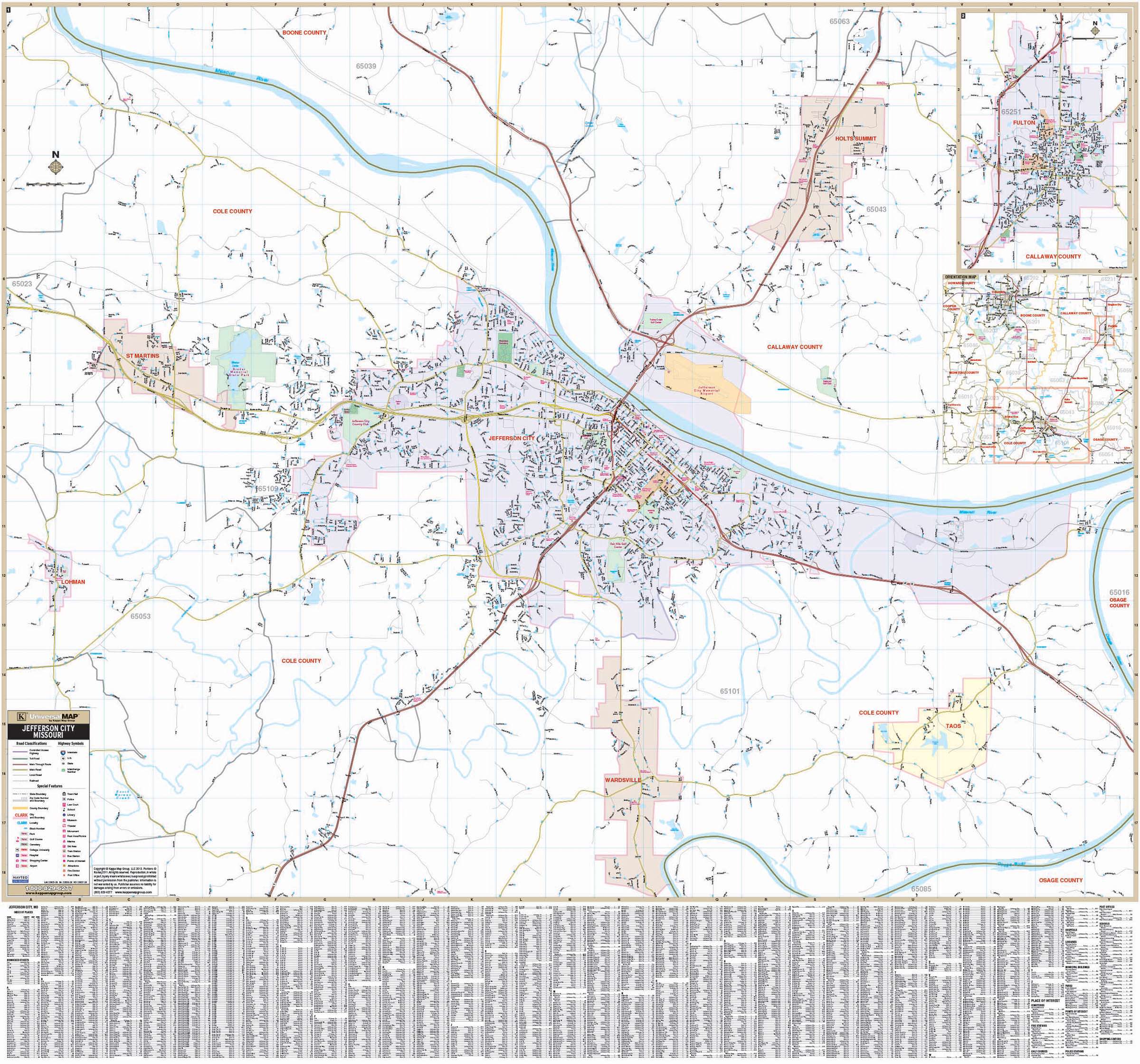Jefferson City Mo Zip Code Map Map