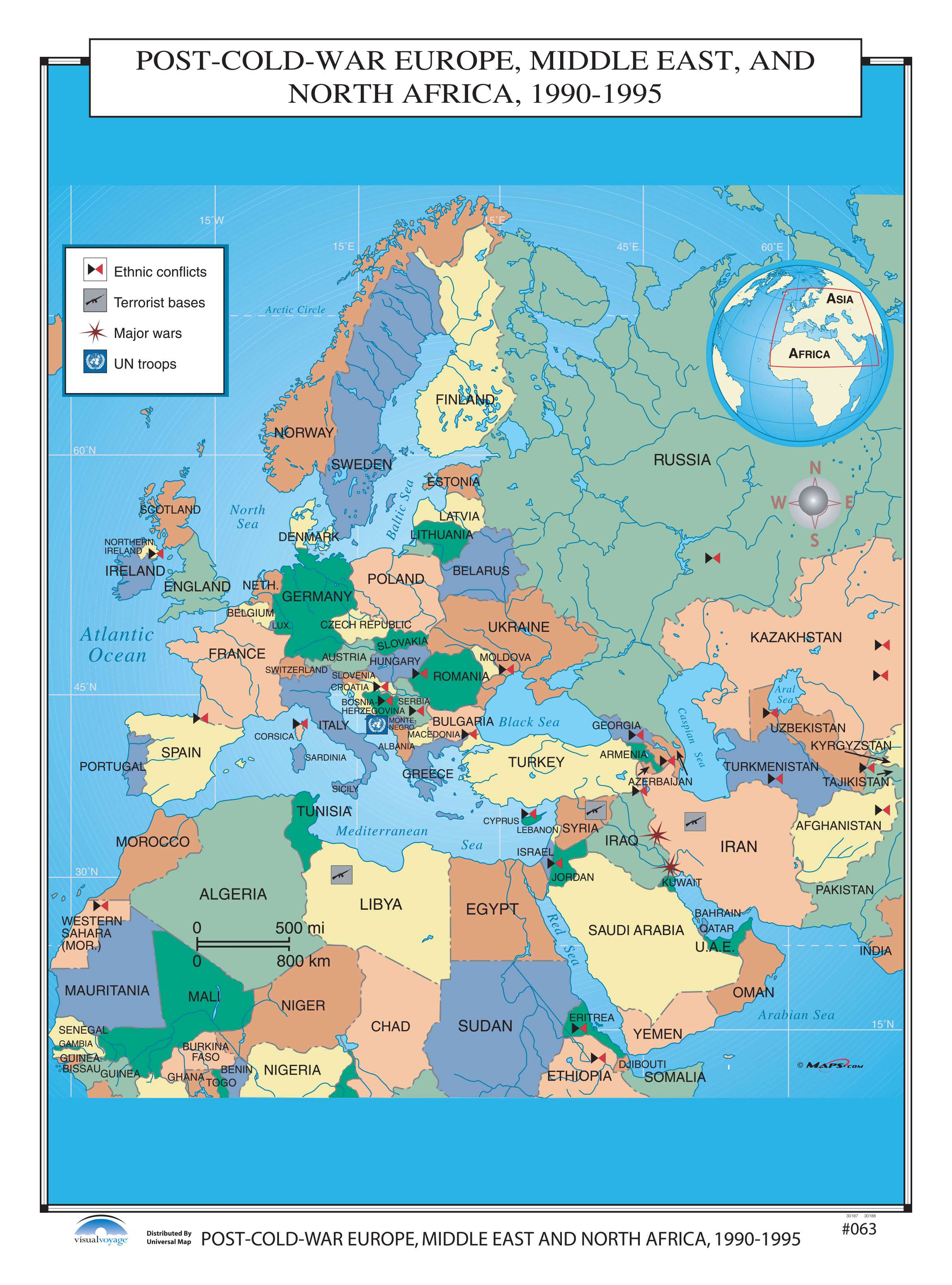 Free EMEA Editable Map Free PowerPoint Template