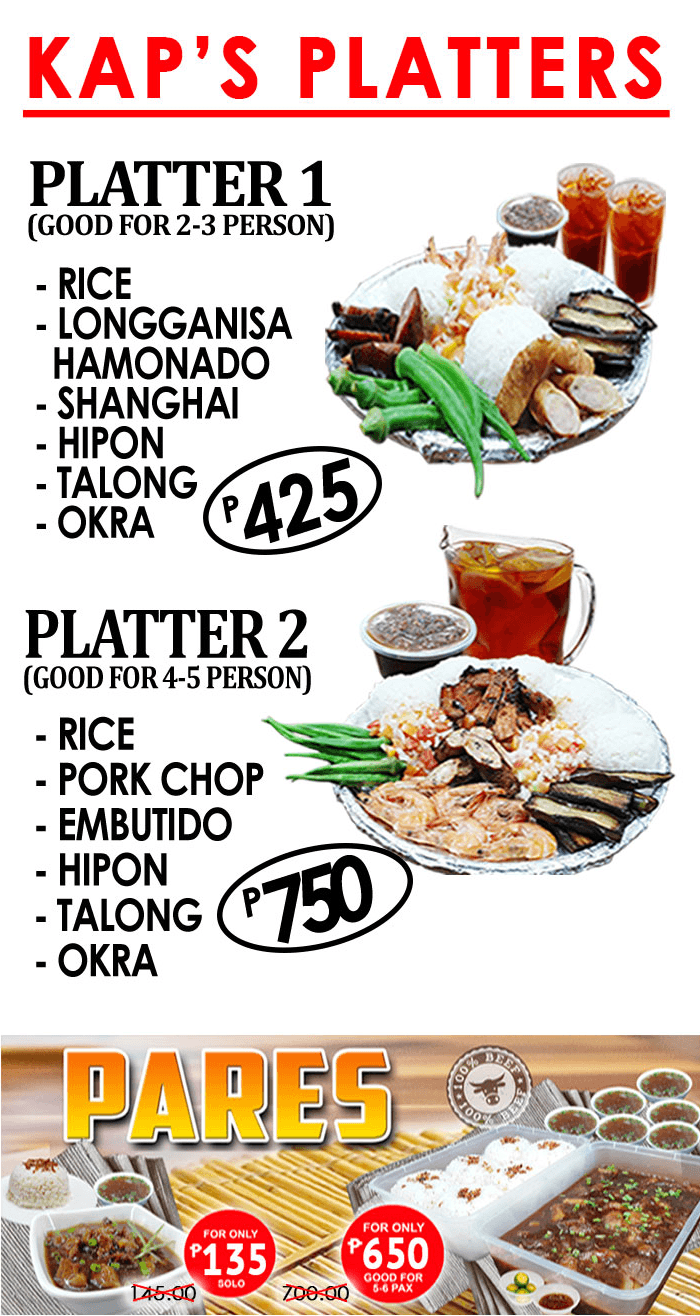 Kap's (Tapsi) Restaurant Menu March 2023