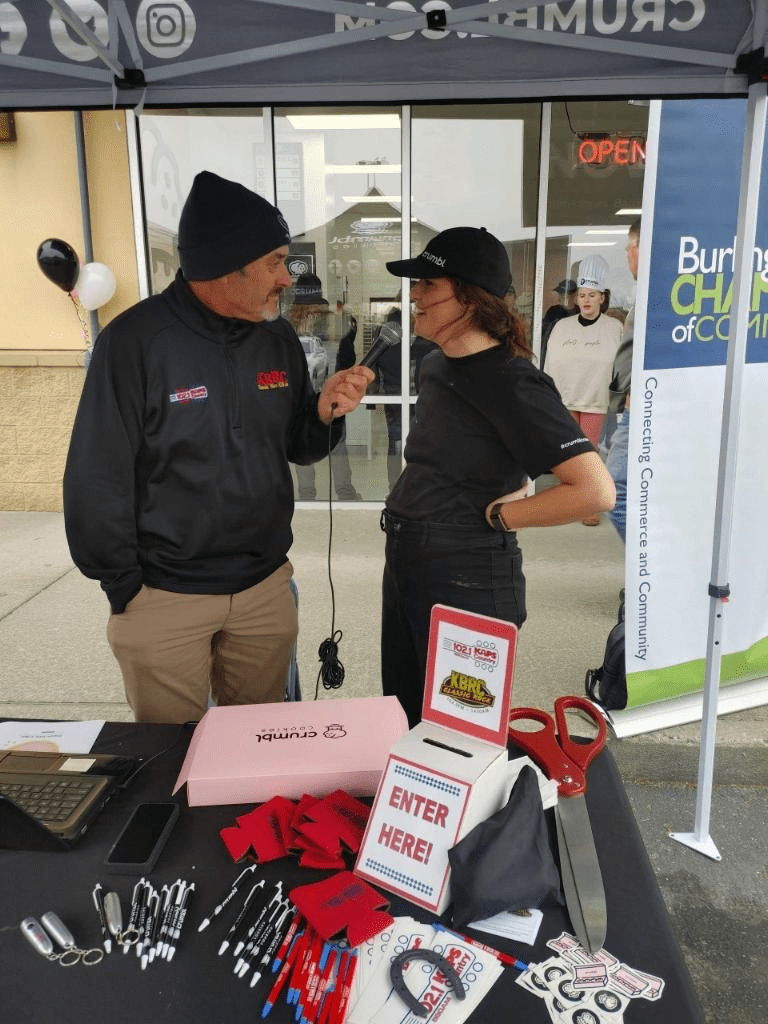 KAPS broadcasting from Crumbl Cookies in Burlington