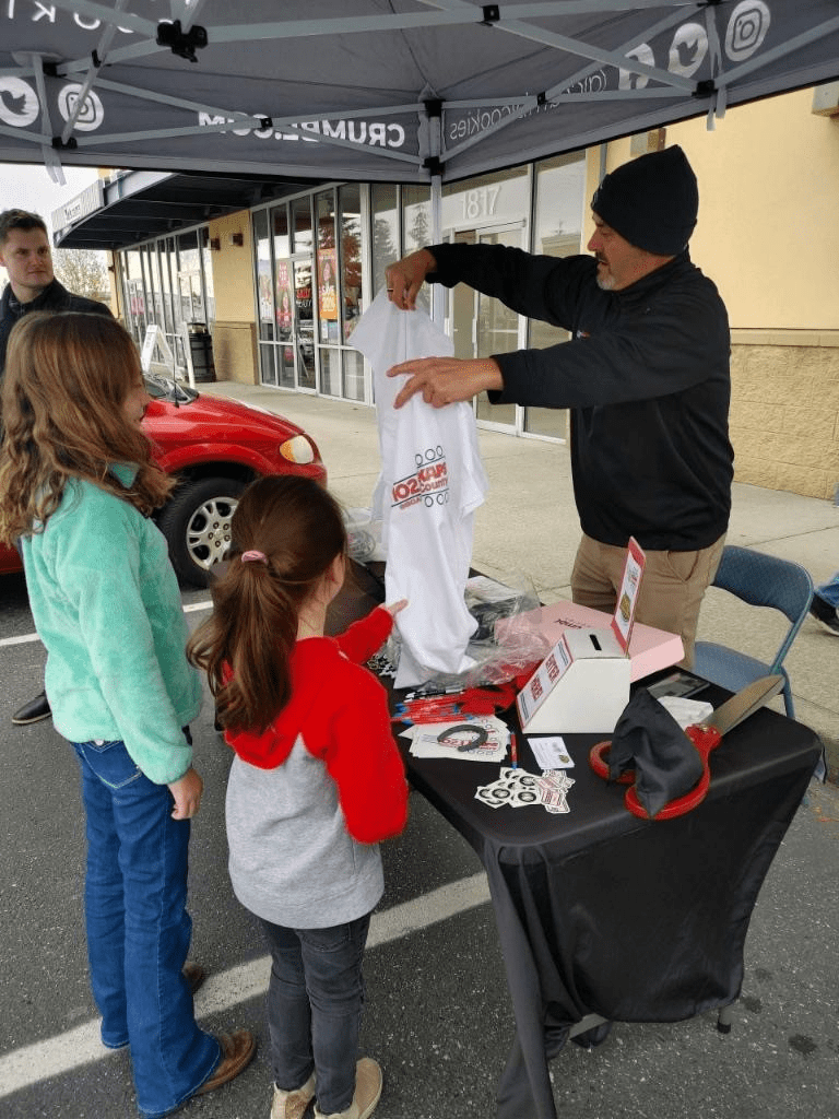 KAPS broadcasting from Crumbl Cookies in Burlington