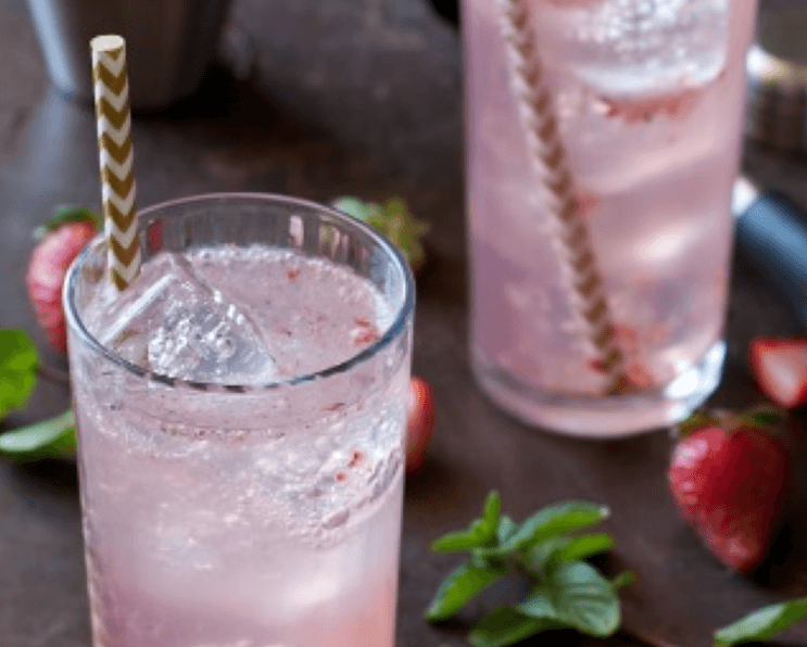 Sparkling Strawberry Gin Cocktail KARA
