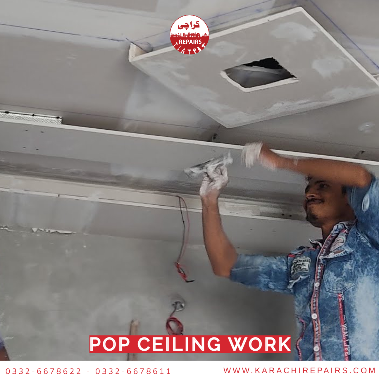 POP Ceiling Work Karachi Repairs