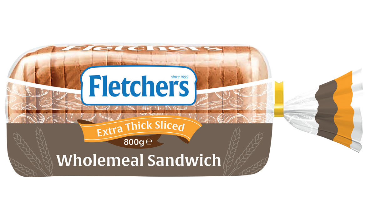 Fletchers Extra Thick Wholemeal Sliced Bread Kara Foodservice
