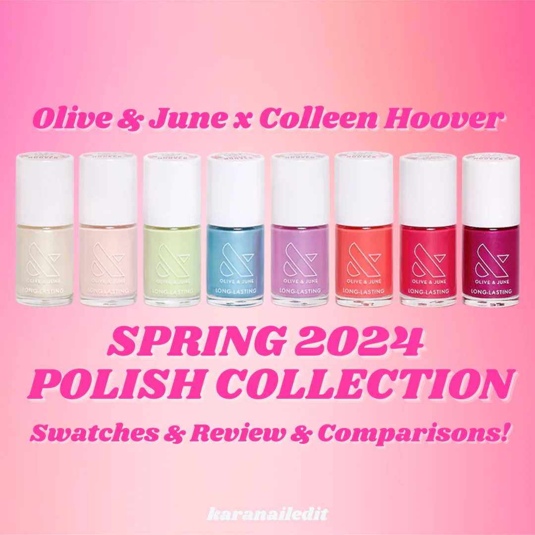 Olive & June x Colleen Hoover Spring 2024 Nail Polish Collection Swatc