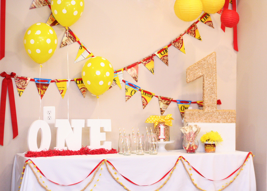 Kara's Party Ideas Cheerios themed First Birthday Party! Unique and fun