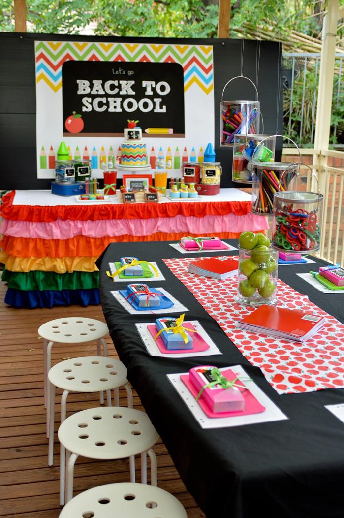 Kara's Party Ideas Rainbow Chevron Back To School Party Kara's Party