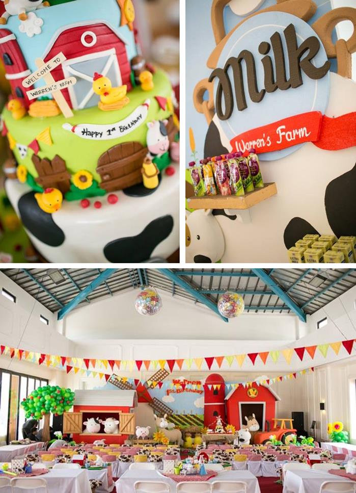 Kara's Party Ideas Barnyard Themed 1st Birthday Party Kara's Party Ideas