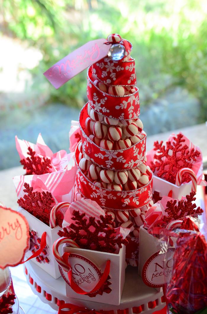 Kara's Party Ideas Candy Cane Winter Wonderland Party