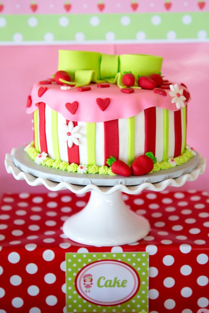 Kara's Party Ideas Strawberry Shortcake Themed 1st Birthday Party with