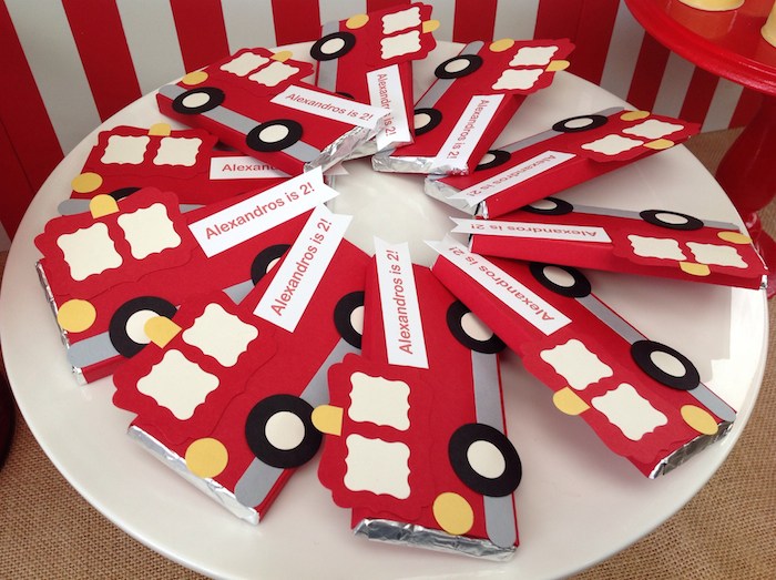 Kara's Party Ideas Vintage Fire Truck themed birthday party via Kara' s