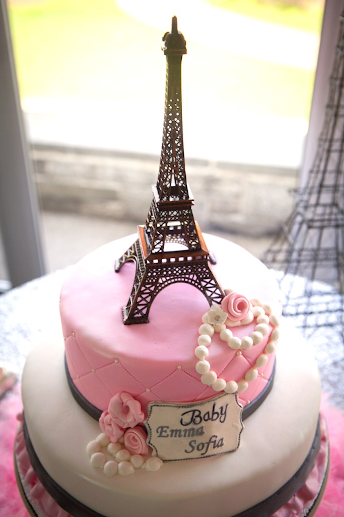 Kara's Party Ideas Pink Paris themed baby shower via Kara's Party Ideas! full of decorating