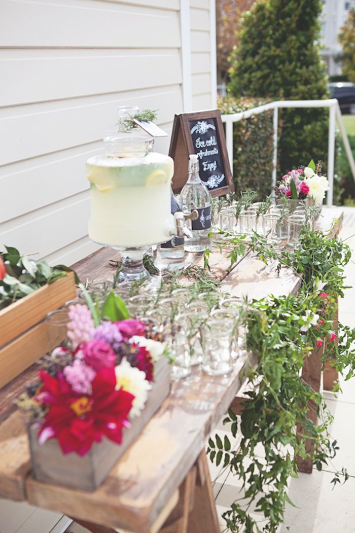 Kara's Party Ideas Rustic Bridal Shower via Kara's Party