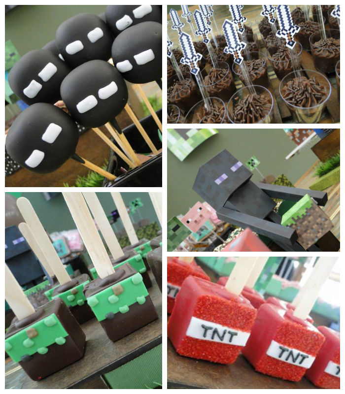 Kara's Party Ideas Minecraft themed birthday party via Kara's Party