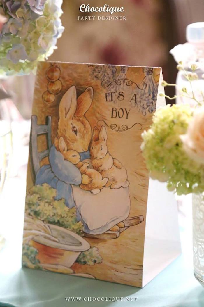 Kara's Party Ideas Peter Rabbit themed baby shower via Kara's Party