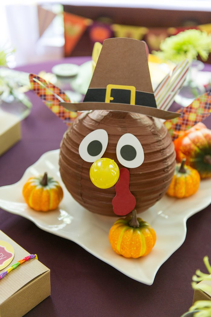 Kara's Party Ideas Colorful Thanksgiving Party for Kids via Kara's