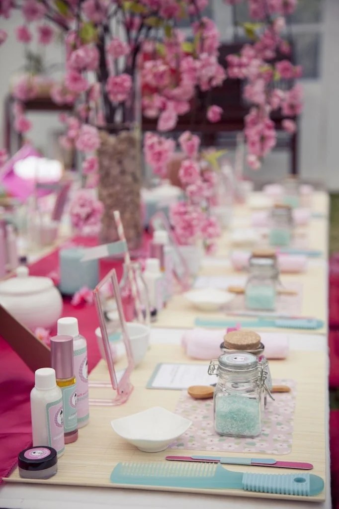 Kara's Party Ideas Cherry Blossom Spa Themed Birthday Party