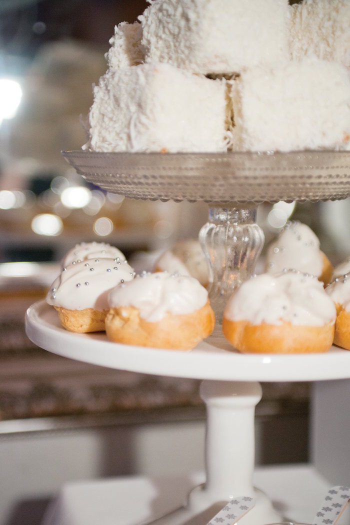 Kara's Party Ideas Winter Wonderland Wedding Dessert Table via Kara's