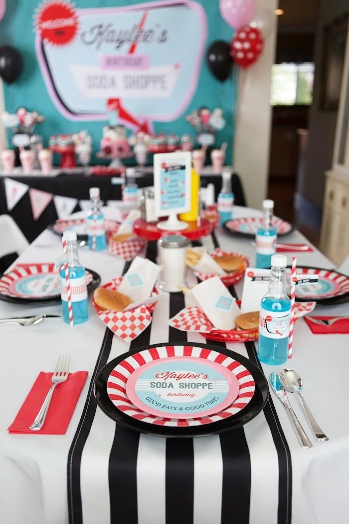 Kara's Party Ideas Retro Soda Shoppe Birthday Party Kara's Party Ideas
