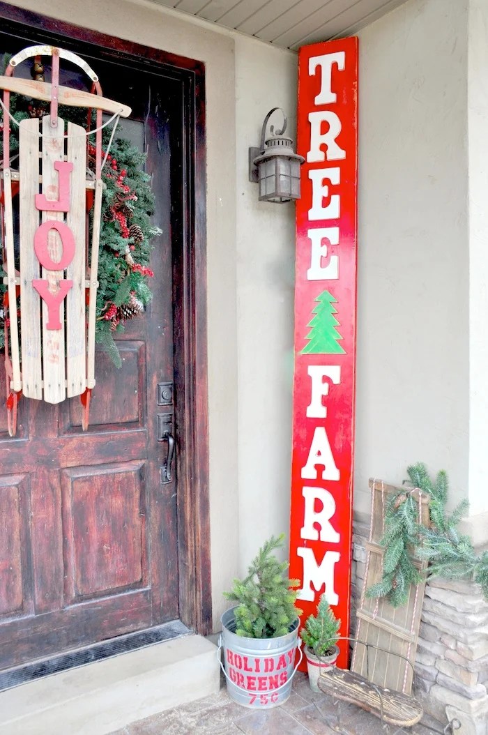 Kara's Party Ideas Giant DIY Tree Farm Wooden Christmas Sign Kara's