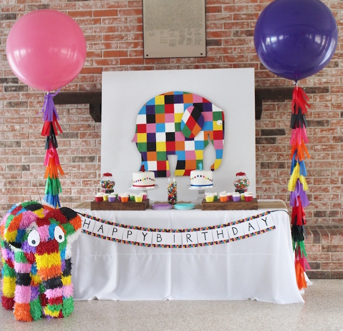 Kara's Party Ideas » Rainbow Patchwork “Elmer the Elephant” Inspired
