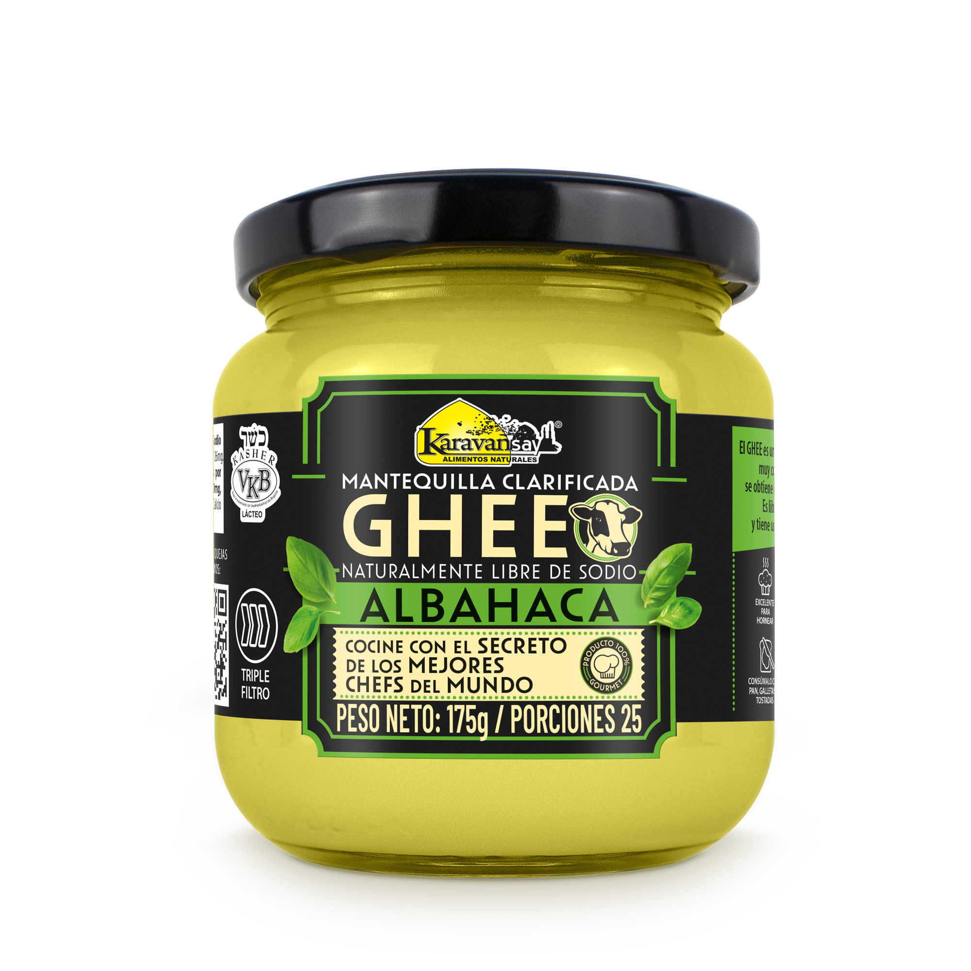 Mantequilla Clarificada Ghee con albahaca x175G Karavansay