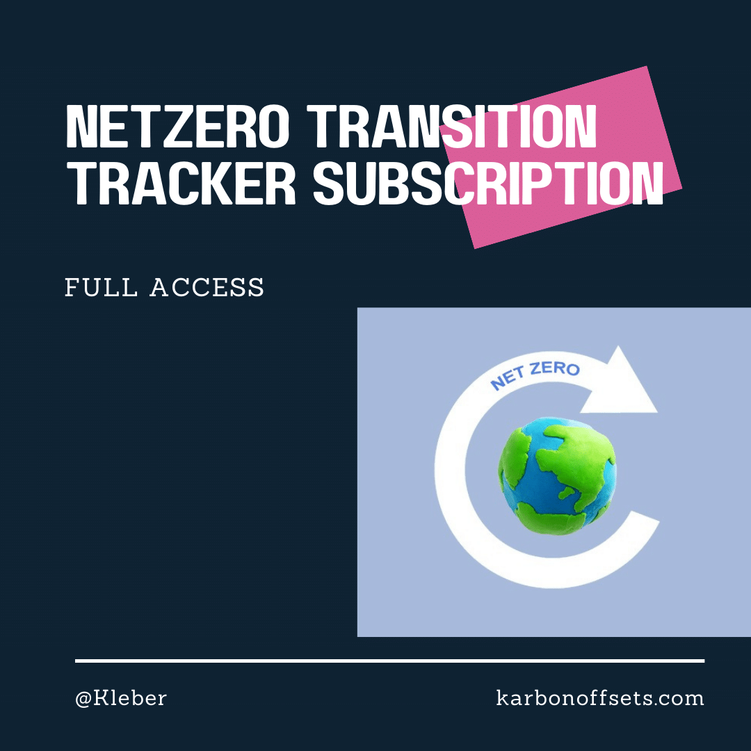 NetZero Transition Tracker Subscription Karbon Offsets