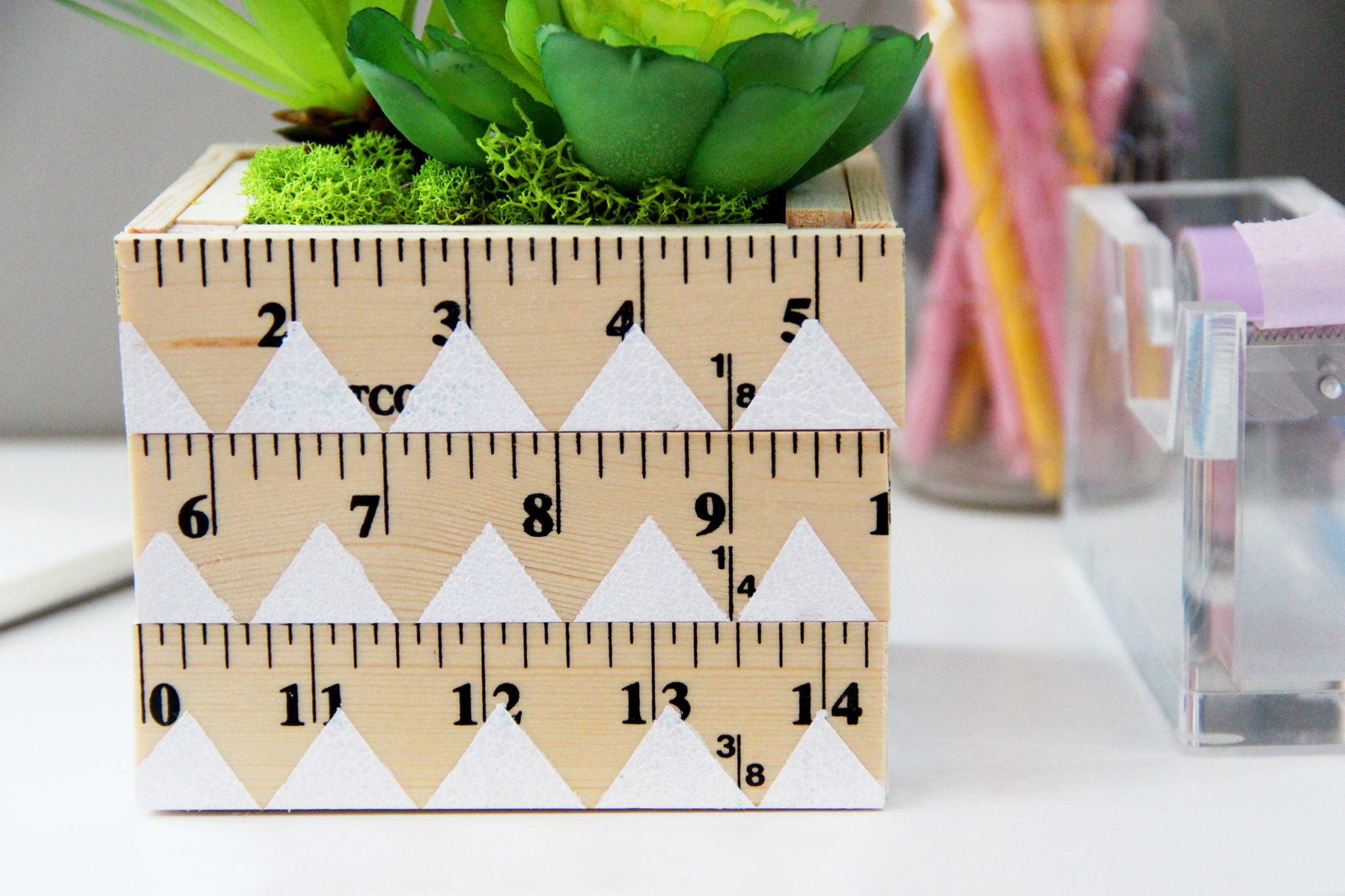 DIY Ruler Planter + Picture Frame Karen Kavett