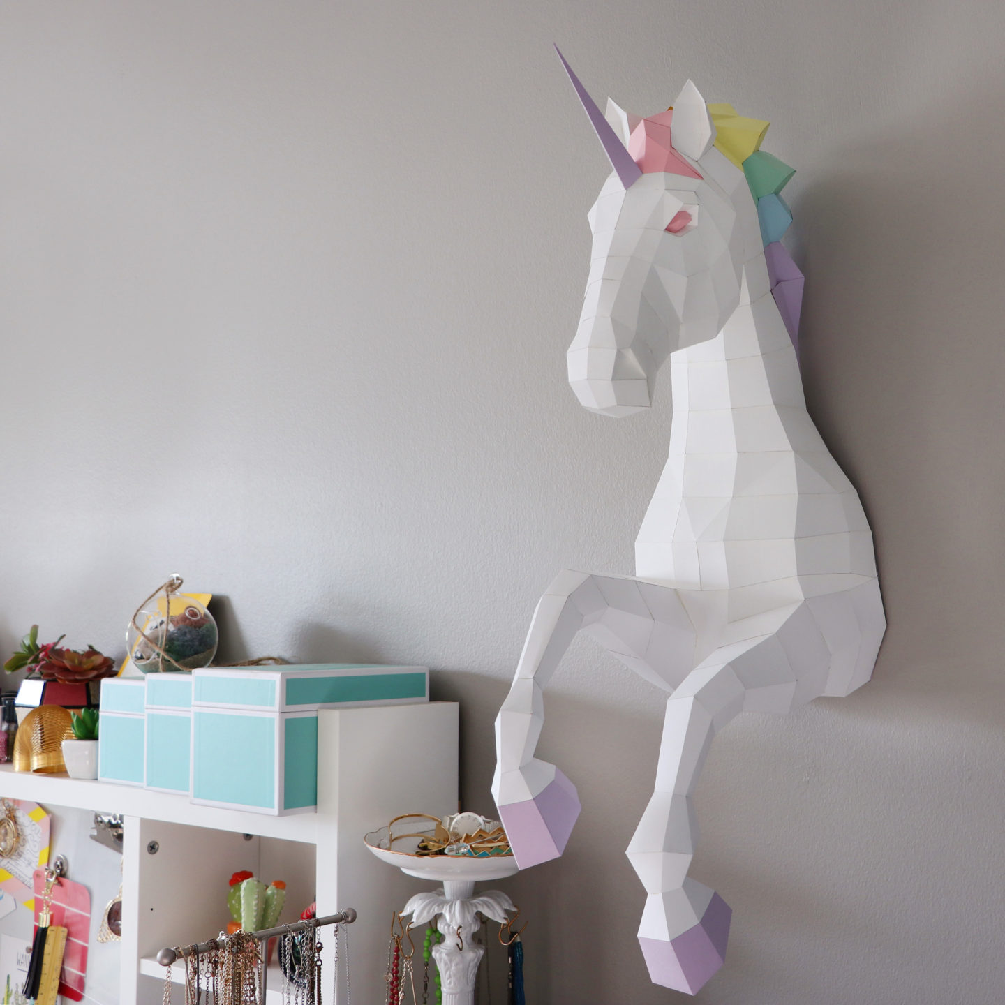 DIY Papercraft Unicorn with Oxygami Karen Kavett
