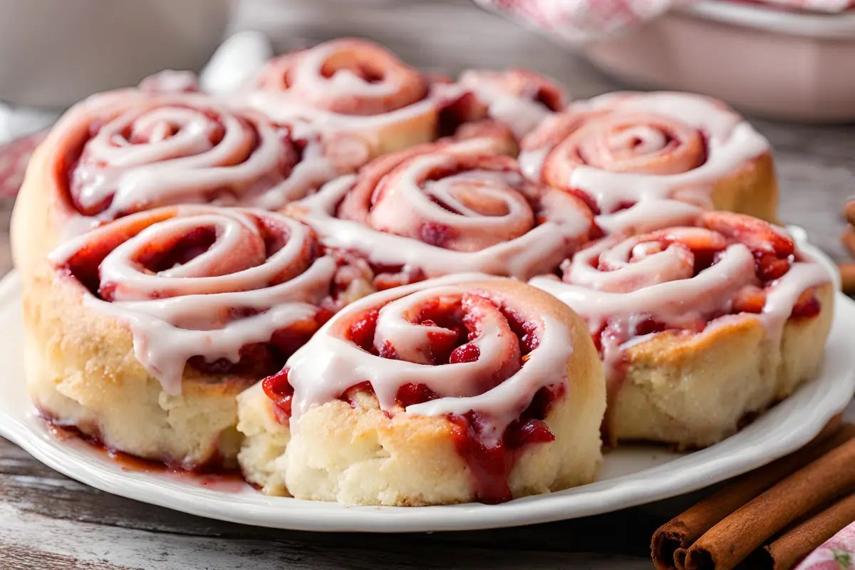 Strawberry Cinnamon Rolls Recipe Perfectly Sweet & Flaky Delight