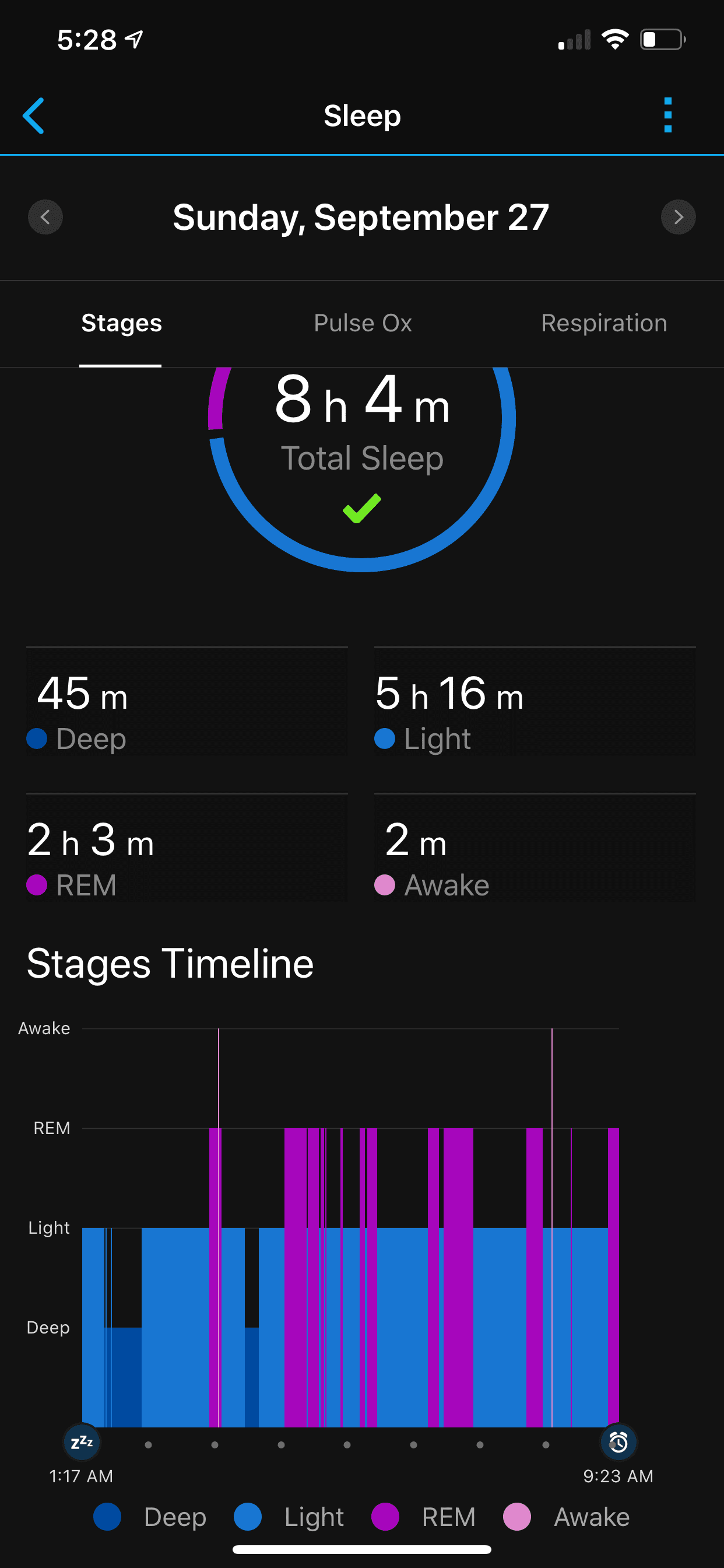 Garmin App sleep tracker Karina Style Diaries