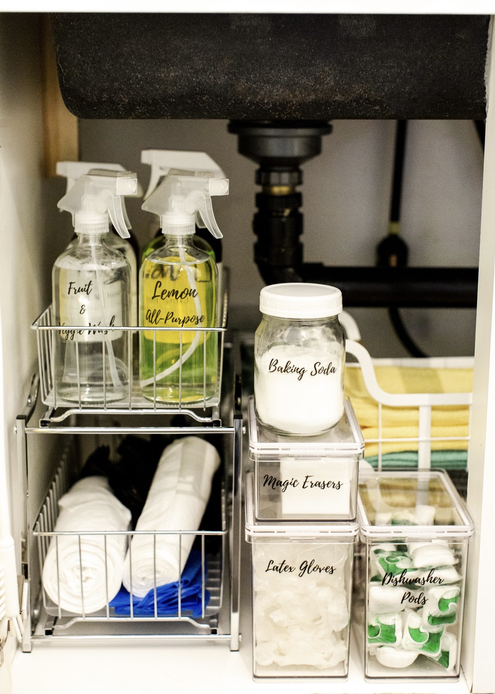 How To Organize Under Your Kitchen Sink Kari Skelton