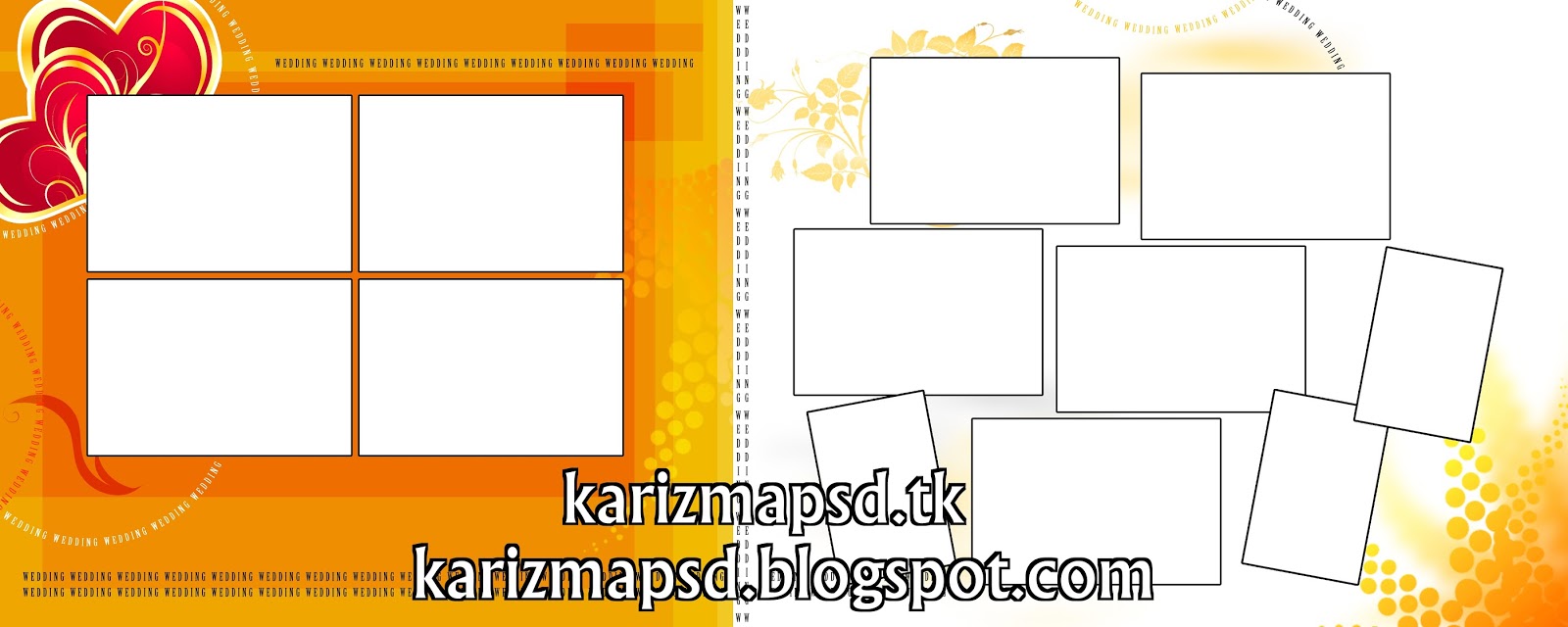 12×30 Indian Karizma Wedding Album PSD Templates Set 07