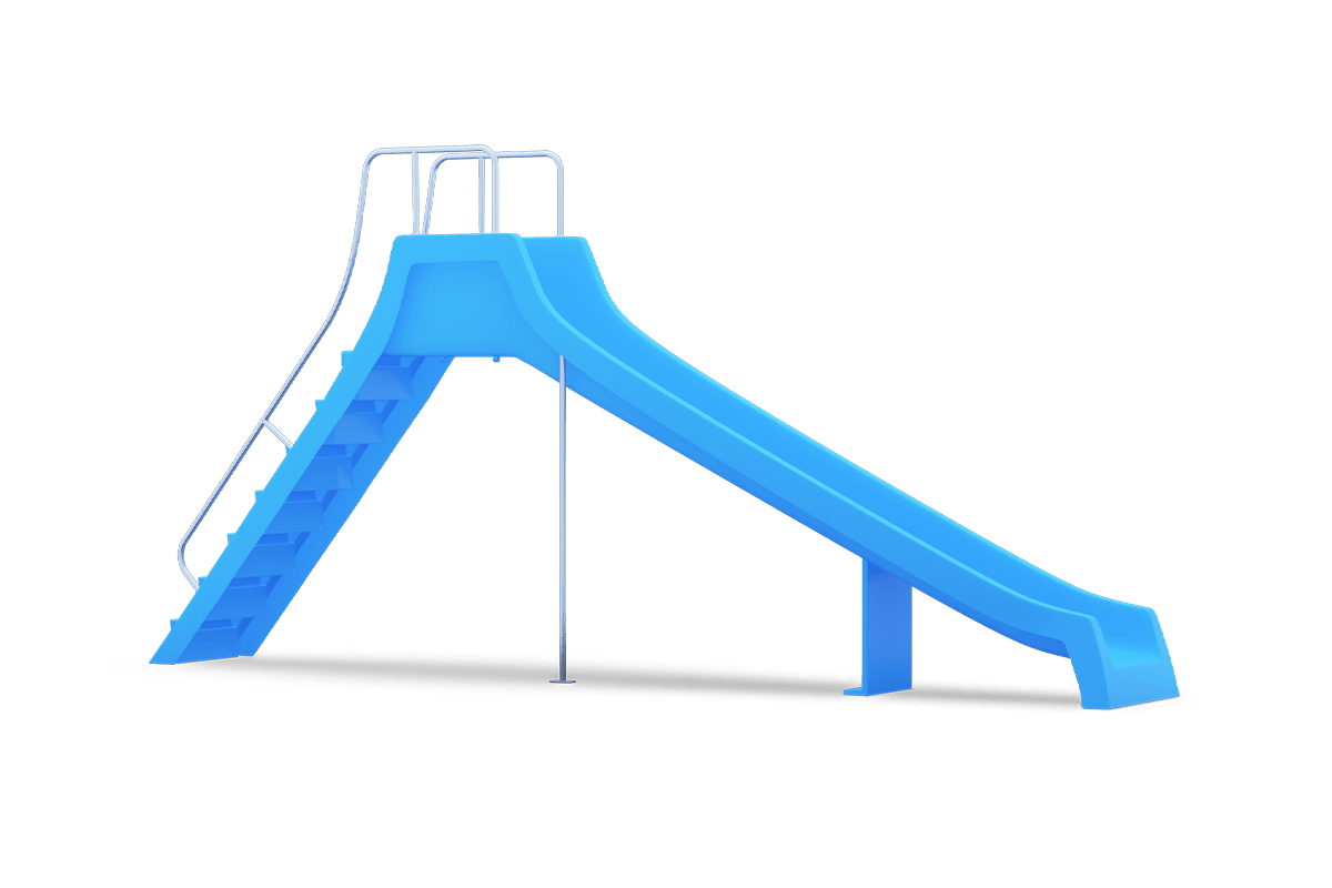 Flat Pool Water Slide FRP water slide