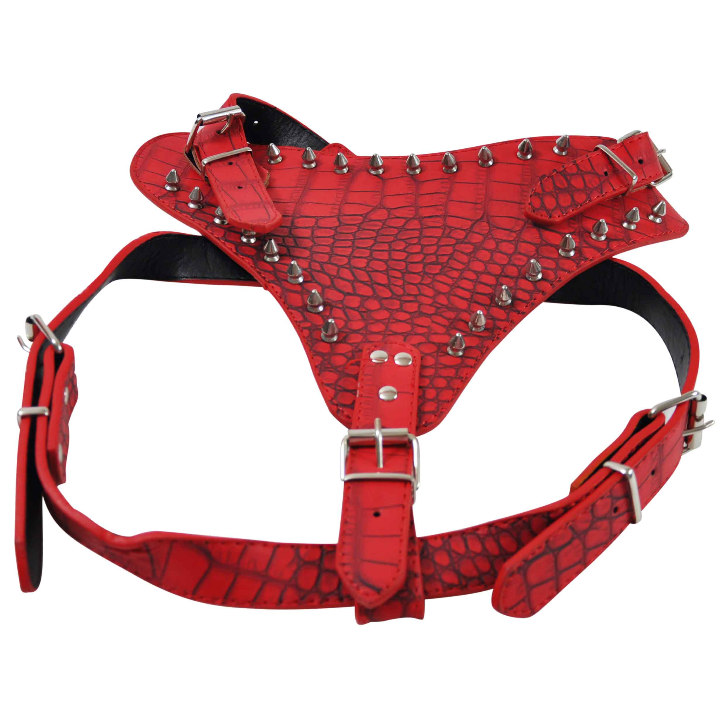 Dog Harness Adjustable Leather Spiked Harness Collar KaroutExpress