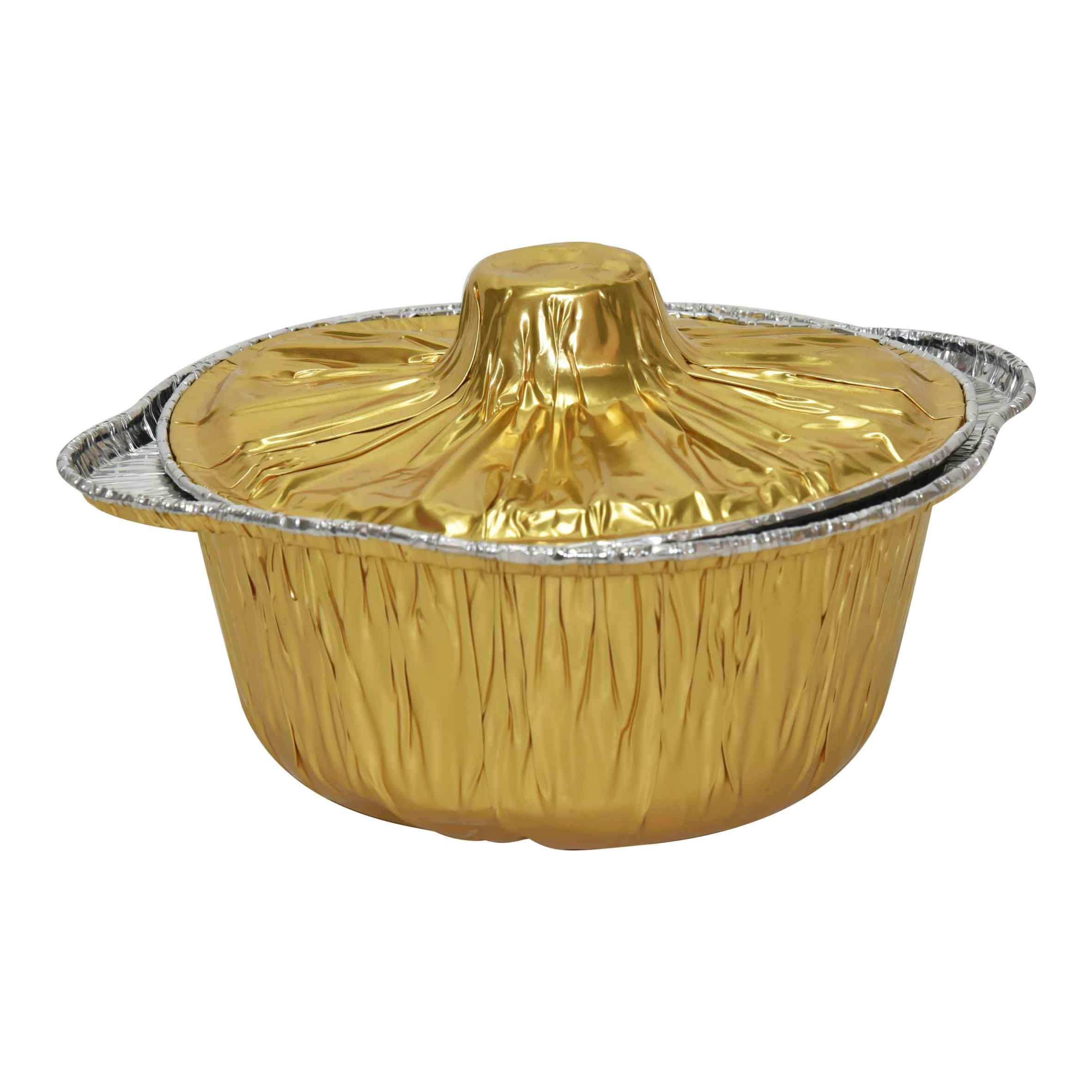 Mini Disposable Aluminum Foil Quart Pots With Lid KaroutExpress