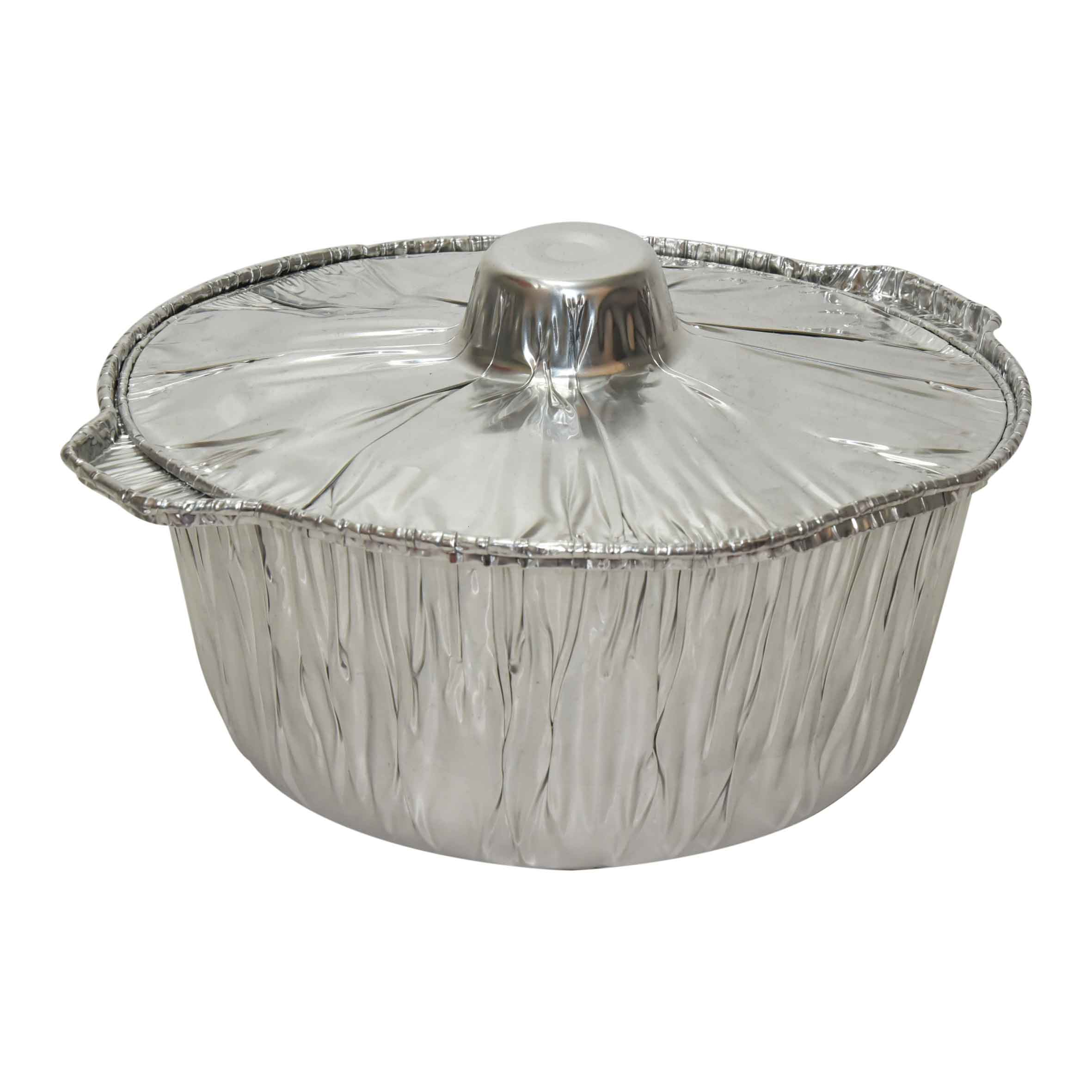 Mini Disposable Aluminum Foil Quart Pots With Lid KaroutExpress