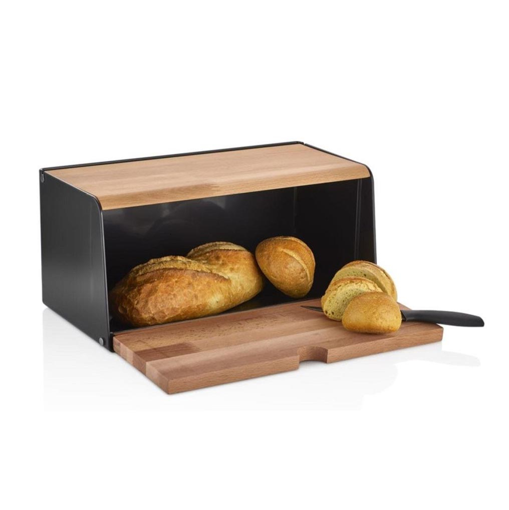 Large Wooden Bread Box KaroutExpress