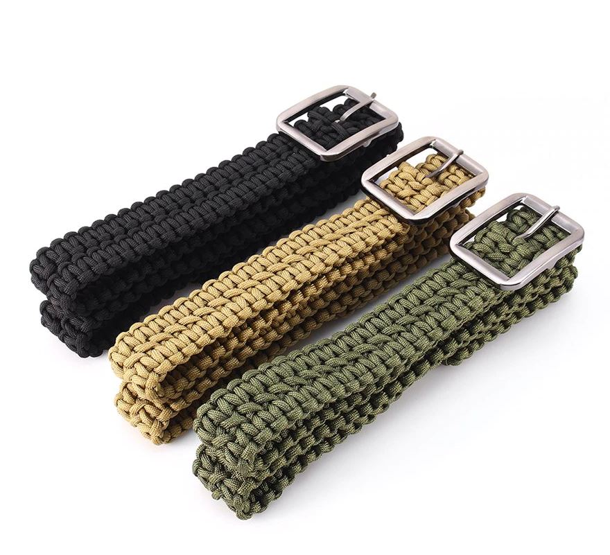 Outdoor Camping Hiking Paracord Belt Survival Paracord Belt Lifesaving