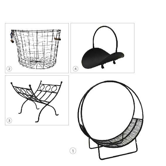 Vintage Wire Wood Log Holder Basket/ Stand Chimney KaroutExpress