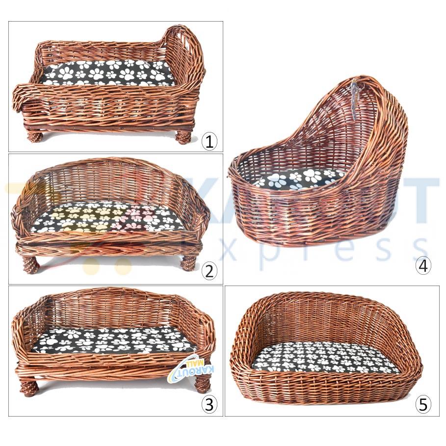 Pet Cat Dog Wooden Mattress Bed KaroutExpress