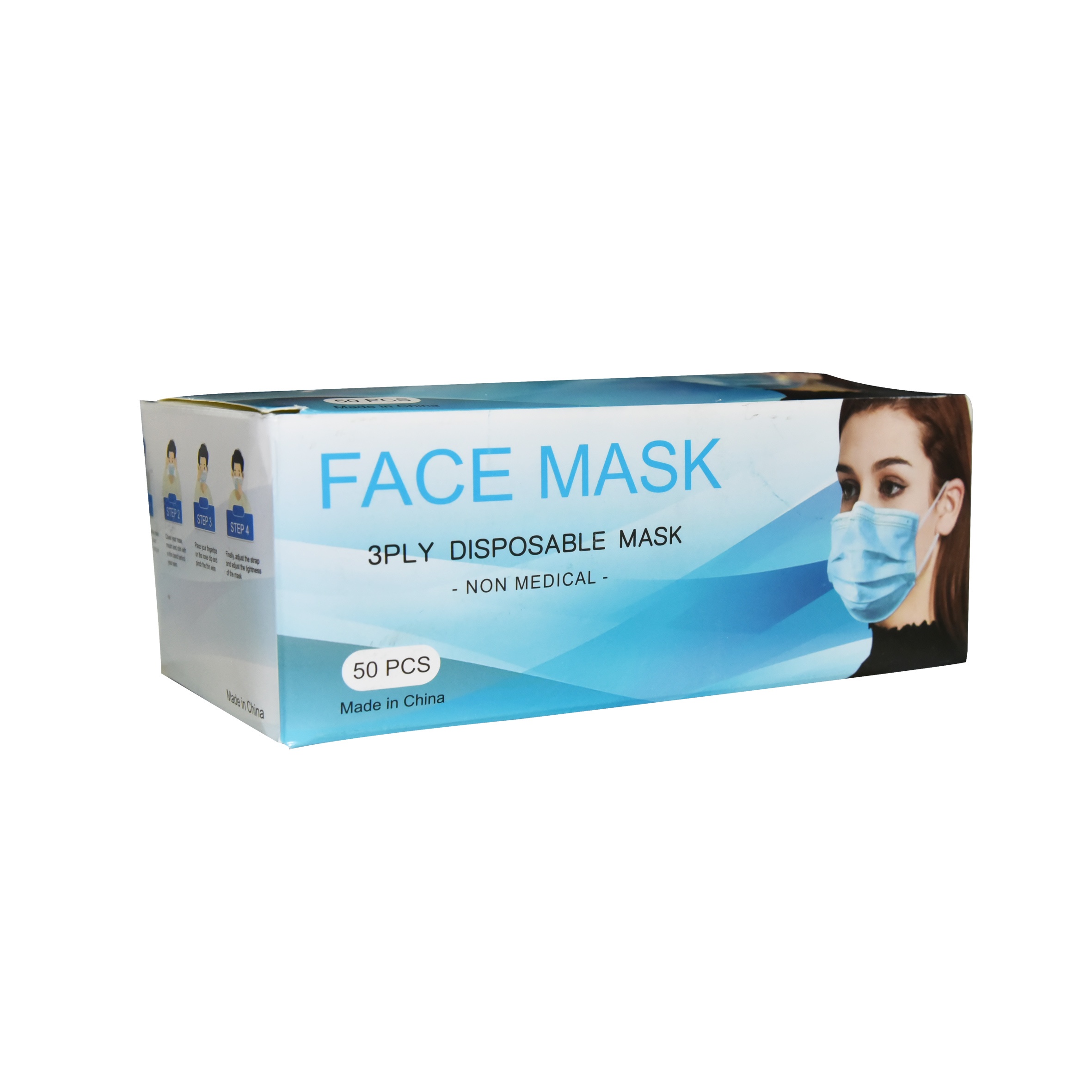 Face Mask Disposable Protective Black Face Mask Box (50 Pcs