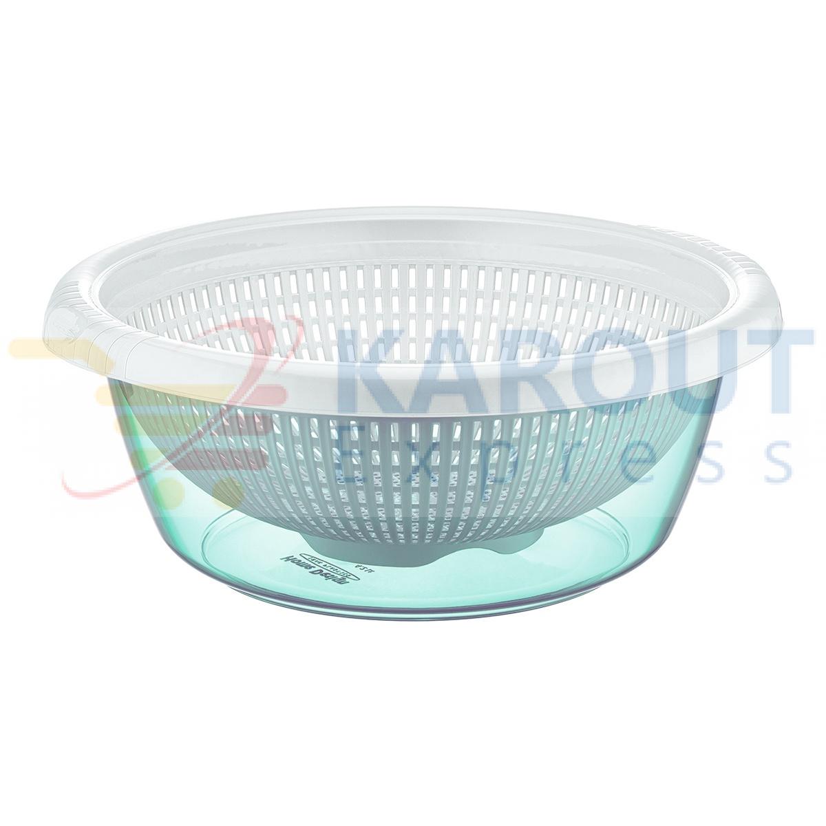 kitchen bowl with plastic Strainer Round Set KaroutExpress